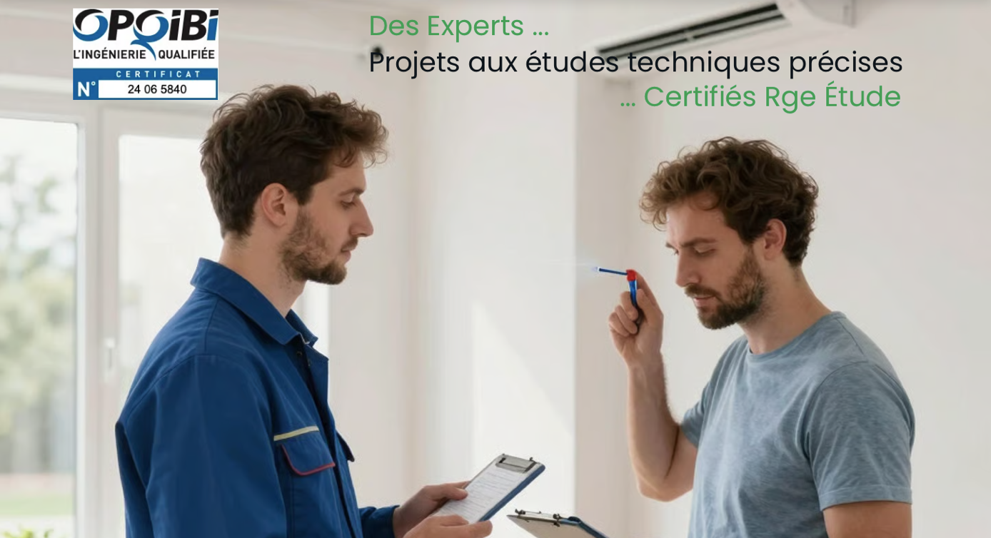 Experts AUDIT HOM certifiés OPQIBI et RGE Étude réalisant une étude technique dans un logement